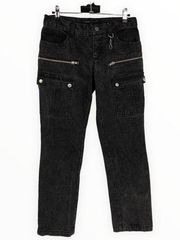 Marc Jacobs Washed Black Cargo Pocket Cropped Zippered Jeans Pants size 2