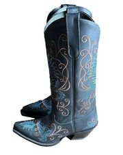 Tony Lama Black Peacock boots size 6 B NEW