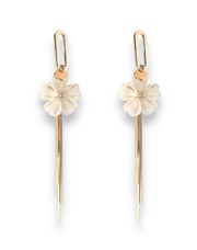 Elegant Flower Tassel Chain Dangle Drop Earrings for Women