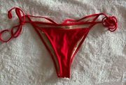 Asos Swim Red Mesh Bikini Bottoms / Size Small