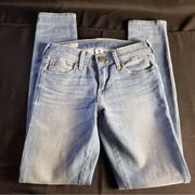 True Religion Halle‎ Mid Rise Super Skinny Blue Jeans Women’s 23