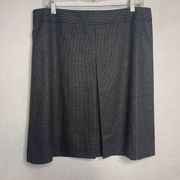 Halogen Women's Skirt Size 14 Black Herringbone Warm Winter Dress Skirt