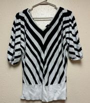 White House black market chevron stripe sweater