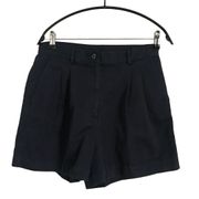 L.L. Bean Size 8 Original Fit Navy Blue Bermuda Shorts Waist 14.5 Hip 21 Rise 11.5 Inseam 4 Leg opening 12.5  100% Cotton 