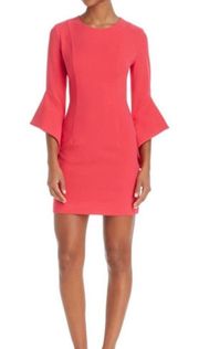 Coral Lorie Bell Sleeve Dress