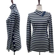 Tracy Reese Cashmere Blend Navy & Ivory Nautical Striped Sweater Size Medium