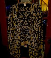 Brown Aztec design cardigan.