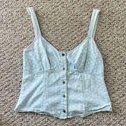 Mimi Chica Button Down Crop Tank