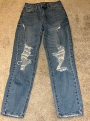 Distressed Mom Jeans