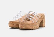 NWOB  Sev Clear Four-Band Platform Sandals