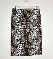SALE! Leopard WHBM Midi Pencil Skirt Size 6 Like New