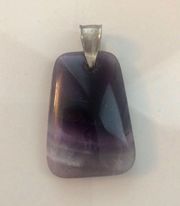 Silver And Purple Amethyst Pendant