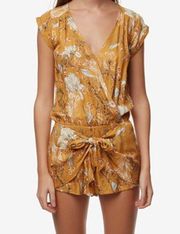 O’Neill Printed Tie Front Romper, Small, NWOT