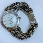 Chico’s 30mm Quartz Ladies Watch MOP dial bracelet Size 7” w/battery