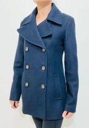 Navy Blue Fall Winter Heavy Duty Jacket Size XS