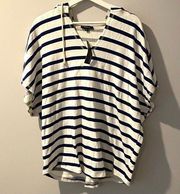 DREW Marine Striped hooded large NWT