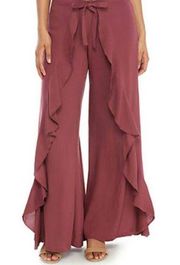 Vanilla Star Berry Ruffled Slit Pants