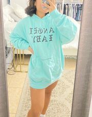 Urban Outfitters By Samii Ryan Angel Baby Light Blue Hoodie