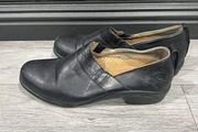 Ariat Paddock Womens Size 8B Black Leather ATS Slip On Clog Shoes 52301
