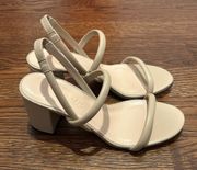 COPY - Brand New (NWT/NIB) J. Crew Beige Leather Slingback Heels (Size 8 Wm)