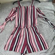 Multi-Colored Striped Romper