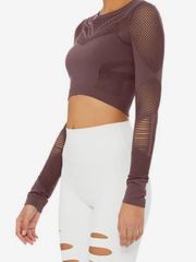 Siren Long Sleeve Mesh Performance Crop Top