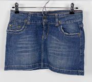 Hydraulic Y2K Denim Mini Skirt