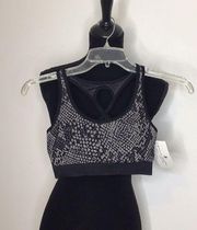 Spiritual Gangster Snakeskin Print Sports Bra size XS/S. NWT. Black…