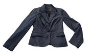 The Limited womens small blazer business gray navy pin work casual
