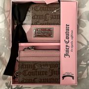 juicy couture chestnut chino fold over and card case set