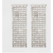 Mesh Chain Linear Earrings - Wild Fable  Silver NWT