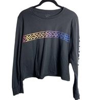 Billabong  - Juniors Long Sleeve Crop T-Shirt Black- Sz. M