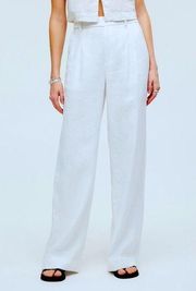NWT! Madewell The Harlow Wide-Leg Pant in 100% Linen Size 14