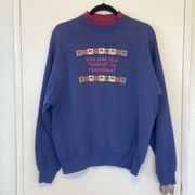 vintage 90s Grandma Graphic Crewneck Sweatshirt with mock turtleneck size XL