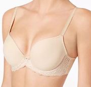 Wacoal La Femme Contour Bra Nude Lace Ruching Detail Size 36B