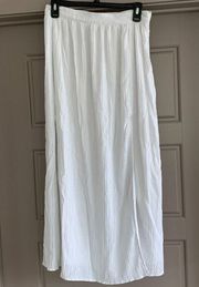 Lulus white maxi skirt with slit medium