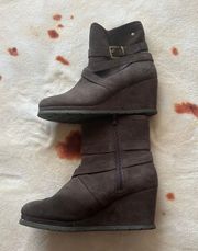 Y2k Brown Suede Boots