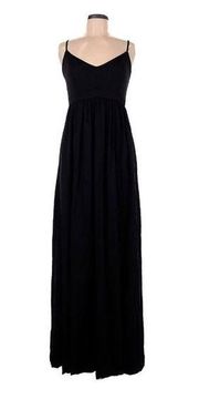 NWT J.Crew Long Drapey Spaghetti-strap Maxi in Black Criss Cross Back Dress 0