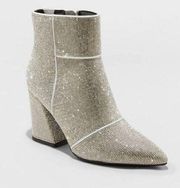 a new day Women’s Cailin Ankle Boots, Silver Rhinestone, Size 10