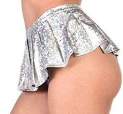 New Supernova Holographic Micro Mini Skirt- I Heart Raves -Medium