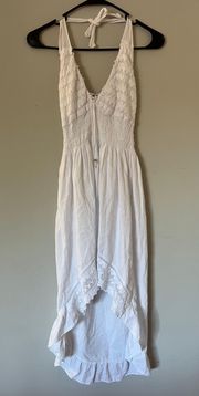 Blanco White Crotchet Dress