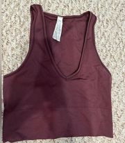 Athleta Aurora Seamless crop rib tank S