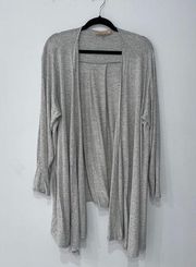 Philosophy Basic Grey Open Front Cardigan Plus Size 2X