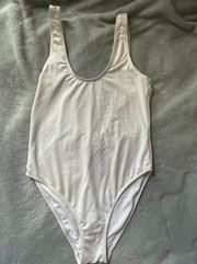 White  One Piece Swimsuit