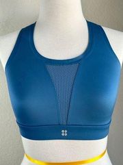 London High Intensity All Train Sports Bra 32DD Blue Strappy Soft