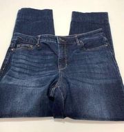 Croft & Barrow Denim Stitch Witchery Hem Mid-Rise Cropped Jeans Blue Size 14