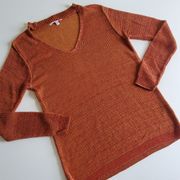 Tillys Say What? orange choker sweater size medium