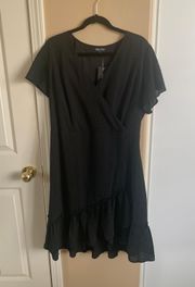 black ruffle dress