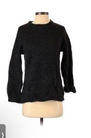 Velvet by Graham & Spencer Black Crewneck Wool & Alpaca Blend Sweater XSmall