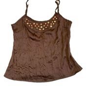 NWT Nicole Miller Brown Tank Top